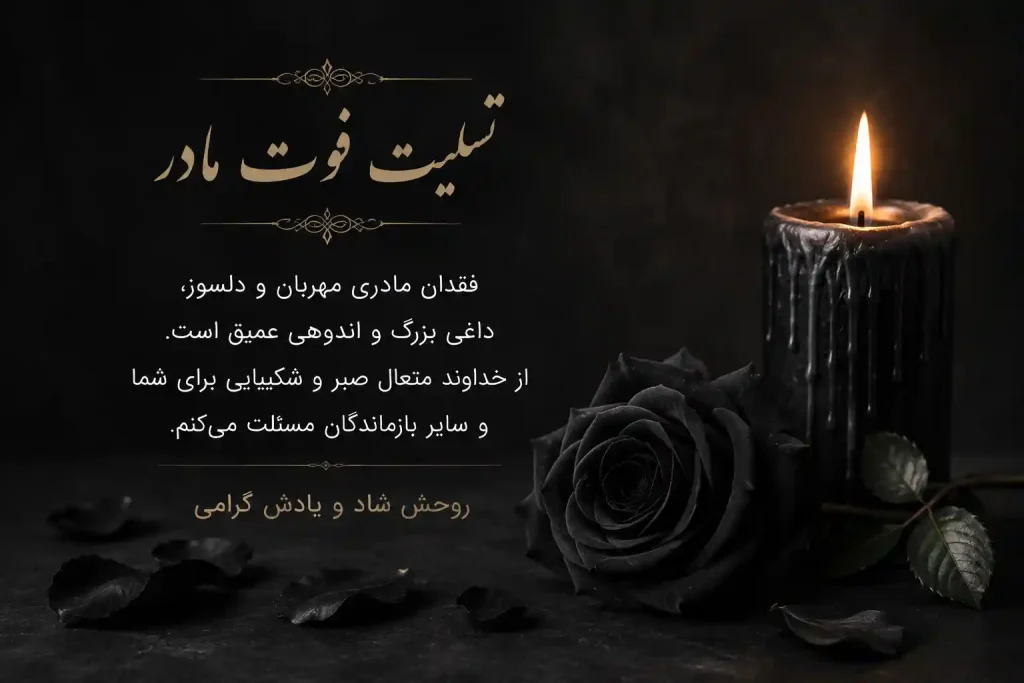 پیام تسلیت فوت مادر