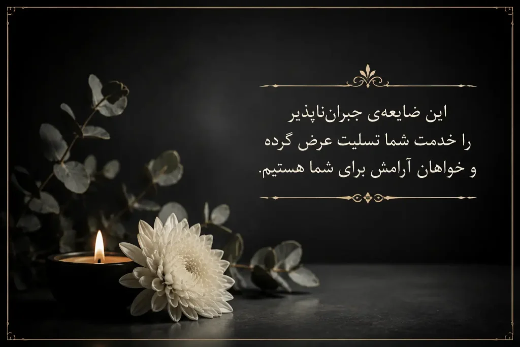 تسلیت فوت مادر همکار